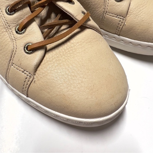 Sperry top-sider faux leather tan neutral women sz 9 gold heel accent shoes used - Picture 5 of 14